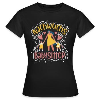 Nachwuchs Babysitter - Frauen T-Shirt - Schwarz - Vorne - AI Model Female 172 dark (172cm)