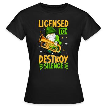Lizenz zum Krach machen - Euphonium - Frauen T-Shirt - Schwarz - Vorne - AI Model Female 172 dark (172cm)