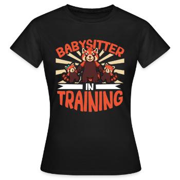 Baby-sitter en formation - Baby-sitter - T-shirt Femme - noir - Devant - AI Model Female 172 dark (172cm)
