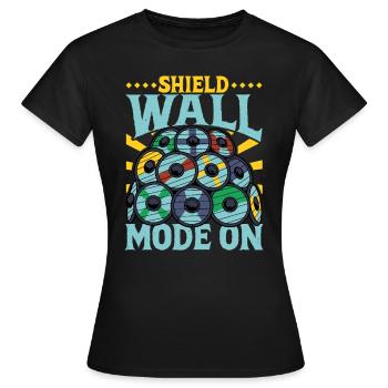 Mode Mur de bouclier activé - Viking Shield Wall - T-shirt Femme - noir - Devant - AI Model Female 172 dark (172cm)