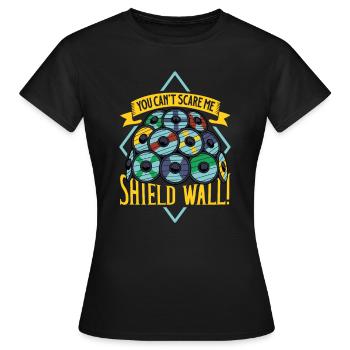 Tu ne peux pas me faire peur - Schildwall - T-shirt Femme - noir - Devant - AI Model Female 172 dark (172cm)