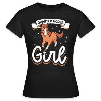 Quarter Horse Girl - Women's T-Shirt - black - Front - AI Model Female 172 dark (172cm)