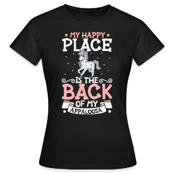 Mein Lieblingsplatz - Appaloosa - Frauen T-Shirt - Schwarz - Vorne - AI Model Female 172 dark (172cm)