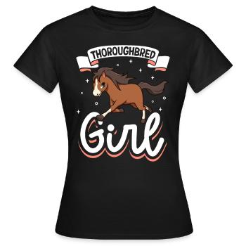 Pur-sang - T-shirt Femme - noir - Devant - AI Model Female 172 dark (172cm)
