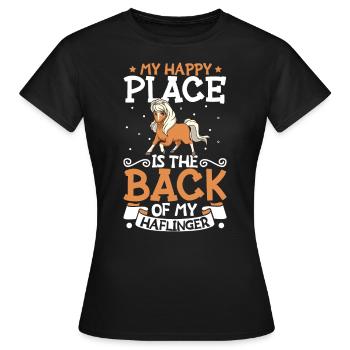 My favorite place - Haflinger - Women's T-Shirt - black - Front - AI Model Female 172 dark (172cm)