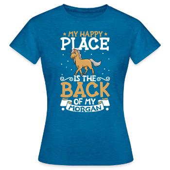 My favorite place - Morgan - Women's T-Shirt - antique blue sapphire heather - Front - AI Model Female 172 dark (172cm)