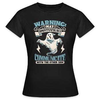 Communiquer avec les fantômes - SOS Fantômes - T-shirt Femme - noir - Devant - AI Model Female 172 dark (172cm)