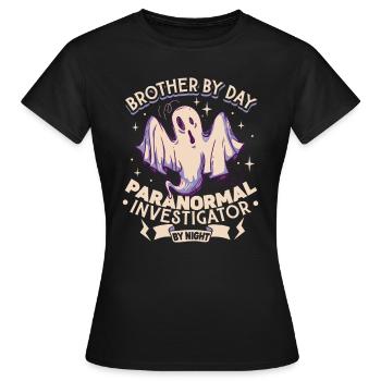 Brother est un chasseur de fantômes - T-shirt Femme - noir - Devant - AI Model Female 172 dark (172cm)