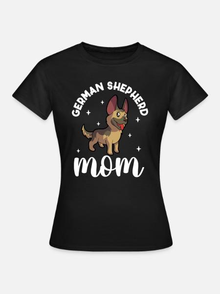 German Shepherd Mom - Schäferhund - Frauen T-Shirt - Schwarz