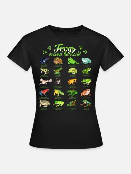 Frösche der Welt - Frosch - Frauen T-Shirt - Schwarz