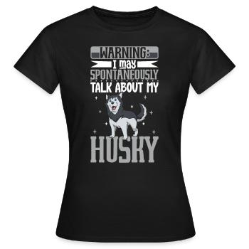 Amoureux des huskys de Sibérie - T-shirt Femme - noir - Devant - AI Model Female 172 dark (172cm)