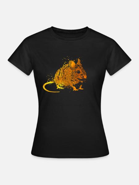 Farbenfrohe Maus - Frauen T-Shirt - Schwarz