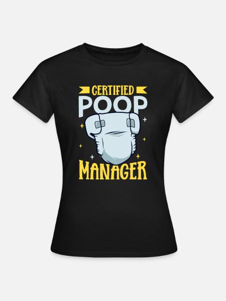 Zertifizierter Kaka Manager - Windelwechseln - Frauen T-Shirt - Schwarz