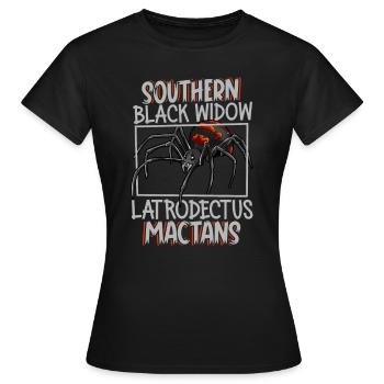 Südliche Schwarze Witwe - Frauen T-Shirt - Schwarz - Vorne - AI Model Female 172 dark (172cm)