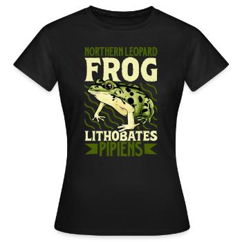 Leopardfrosch - Frauen T-Shirt - Schwarz - Vorne - AI Model Female 172 dark (172cm)