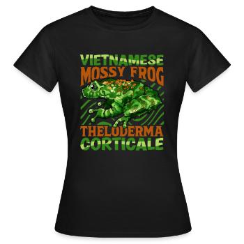 Vietnamesischer Moosfrosch - Frauen T-Shirt - Schwarz - Vorne - AI Model Female 172 dark (172cm)