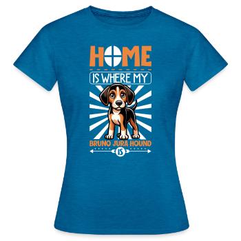 Accueil - Jura Hound - T-shirt Femme - bleu saphir antique chiné - Devant - AI Model Female 172 dark (172cm)