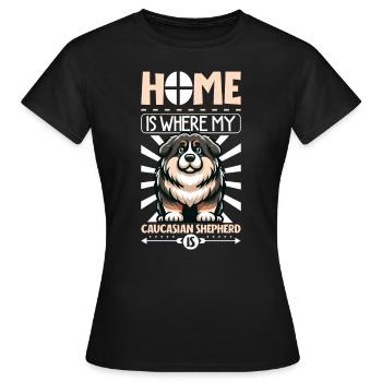 Accueil - Ovcharka du Caucase - T-shirt Femme - noir - Devant - AI Model Female 172 dark (172cm)