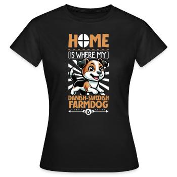 Page d’accueil - Dansk-Svensk Gårdshund - T-shirt Femme - noir - Devant - AI Model Female 172 dark (172cm)