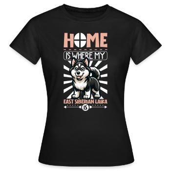 Accueil - Laïka de Sibérie orientale - T-shirt Femme - noir - Devant - AI Model Female 172 dark (172cm)
