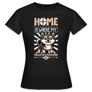 Page d’accueil - Hälleforshund - T-shirt Femme - noir - Devant - AI Model Female 172 dark (172cm)