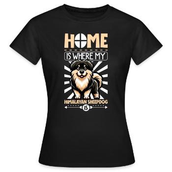 Zuhause - Himalaya Schäferhund - Frauen T-Shirt - Schwarz - Vorne - AI Model Female 172 dark (172cm)