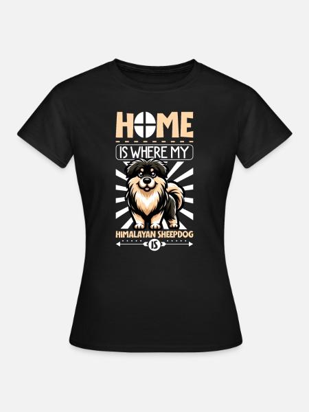 Zuhause - Himalaya Schäferhund - Frauen T-Shirt - Schwarz