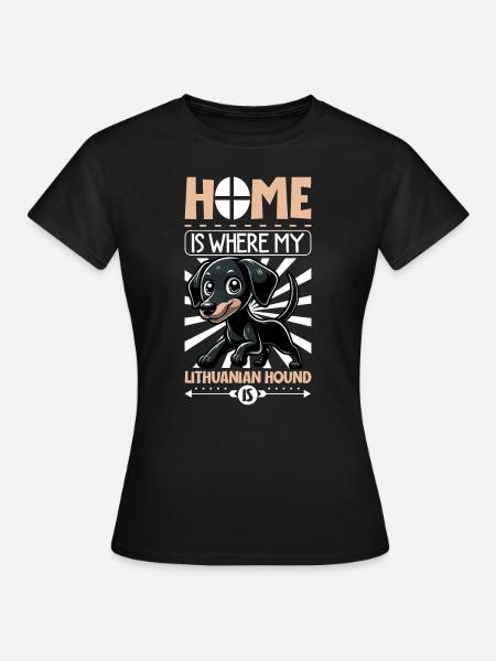 Zuhause - Litauische Bracke - Frauen T-Shirt - Schwarz