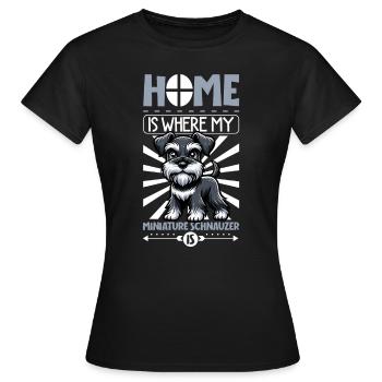 Accueil - Museau miniature - T-shirt Femme - noir - Devant - AI Model Female 172 dark (172cm)