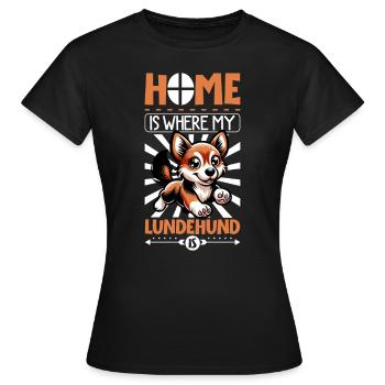 Page d’accueil - Norwegian Lundehund - T-shirt Femme - noir - Devant - AI Model Female 172 dark (172cm)