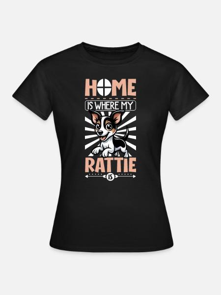 Zuhause - Rat Terrier - Frauen T-Shirt - Schwarz