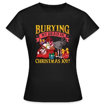 Bouquet de Noël - T-shirt Femme - noir - Devant - AI Model Female 172 dark (172cm)