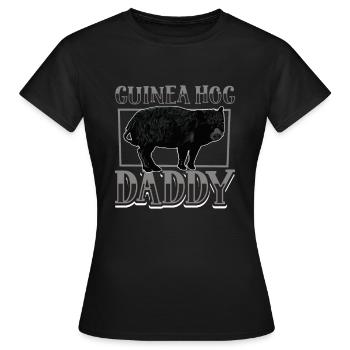 Guinea Hog Papa - Women's T-Shirt - black - Front - AI Model Female 172 dark (172cm)