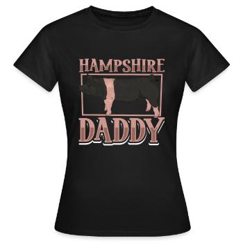 Papa cochon du Hampshire - T-shirt Femme - noir - Devant - AI Model Female 172 dark (172cm)