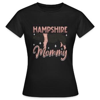 Maman cochon du Hampshire - T-shirt Femme - noir - Devant - AI Model Female 172 dark (172cm)