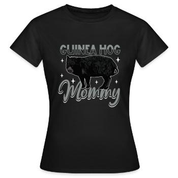 Guinea Hog Mama - Women's T-Shirt - black - Front - AI Model Female 172 dark (172cm)