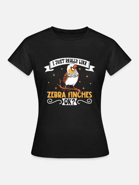 Ich liebe meinen Zebrafink - Frauen T-Shirt - Schwarz