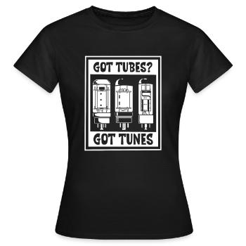 Avez-vous des tubes - tubes à vide - T-shirt Femme - noir - Devant - AI Model Female 172 dark (172cm)