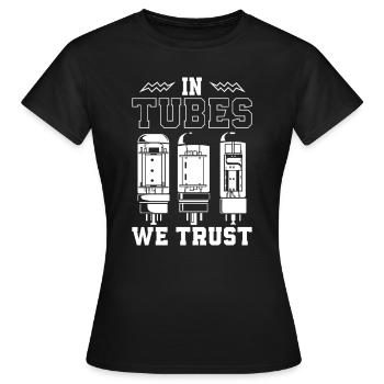 Dans des tubes en qui nous avons confiance - Tube à vide - T-shirt Femme - noir - Devant - AI Model Female 172 dark (172cm)