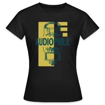 Audiophile - Tube à vide - T-shirt Femme - noir - Devant - AI Model Female 172 dark (172cm)