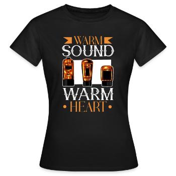 Warmer Sound - Vakuumröhren - Frauen T-Shirt - Schwarz - Vorne - AI Model Female 172 dark (172cm)