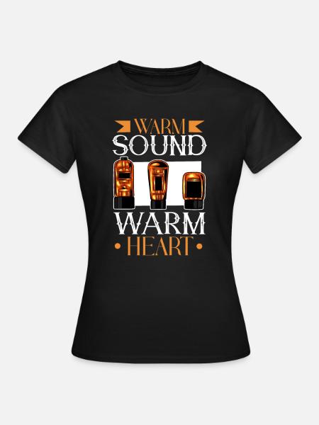 Warmer Sound - Vakuumröhren - Frauen T-Shirt - Schwarz