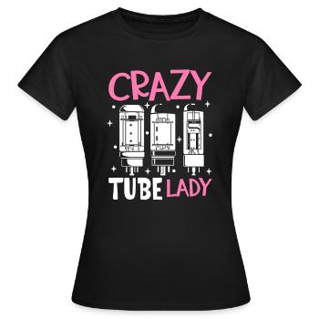 Crazy Tube Lady - Amplificateur à tubes - T-shirt Femme - noir - Devant - AI Model Female 172 dark (172cm)