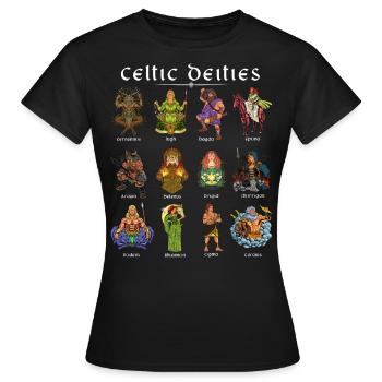 Dieux de la mythologie celtique - T-shirt Femme - noir - Devant - AI Model Female 172 dark (172cm)