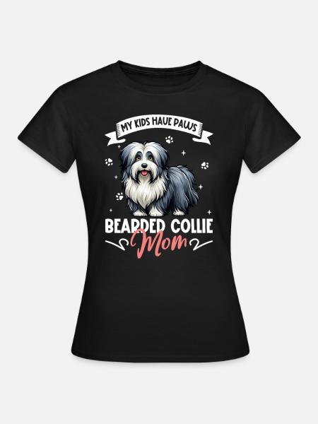 Bearded Collie Mama - Frauen T-Shirt - Schwarz