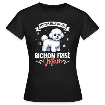 Bichon Frisé Mama - Frauen T-Shirt - Schwarz - Vorne - AI Model Female 172 dark (172cm)