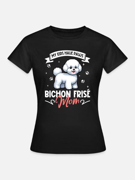 Bichon Frisé Mama - Frauen T-Shirt - Schwarz