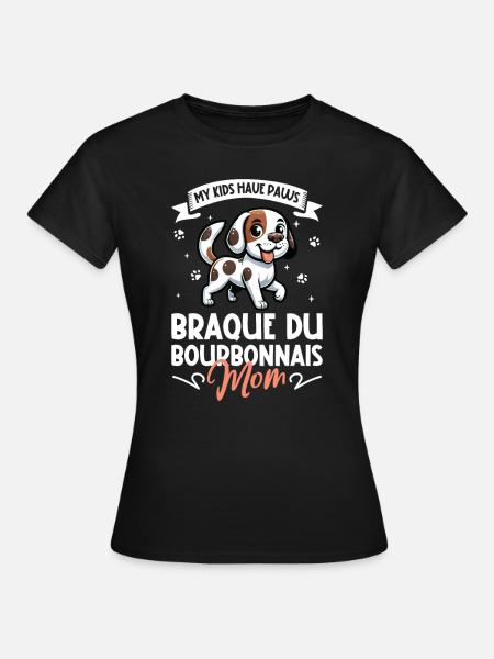 Braque du Bourbonnais Mama - Frauen T-Shirt - Schwarz
