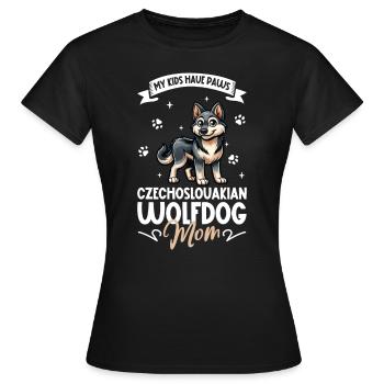 Tschechoslowakischer Wolfhund Mama - Frauen T-Shirt - Schwarz - Vorne - AI Model Female 172 dark (172cm)