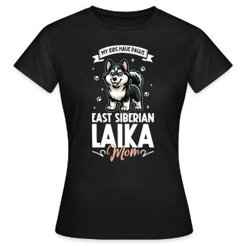 Laïka Mama de Sibérie orientale - T-shirt Femme - noir - Devant - AI Model Female 172 dark (172cm)